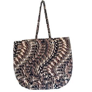 Wooven Braided Longaberger Browns, Tan, cream boho theme rare tote bag purse NWT